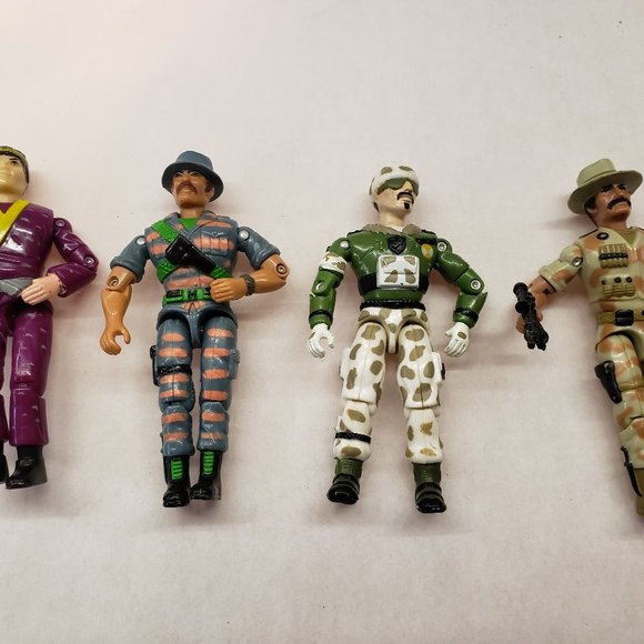4 Vintage Lanard Corps Action Figures GI Joe Style as is with 1 gun - Picture 1 of 7